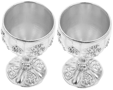 PRETYZOOM 4sets French Wine Glasses Stylish Goblets Vintage Party Cups Unique Decorative Reusable Holders 2pcs*4