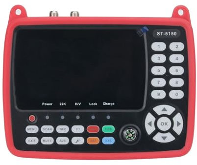 Receptor de satélite ST-5150 DVB-S2/T2/C HD Buscador de señal de TV satelital Medidor de señal digital Buscador de satélite para Antenas de Sistemas de Recepción Remota