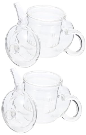 Cabilock Jarra De Té Con Filtro 2 Piezas Tetera De Vidrio Tetera De Hojas Sueltas Infusor Para Estufa Jarra Para Bebidas