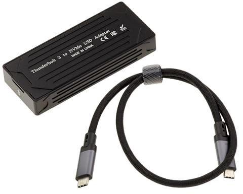 KALEA-INFORMATIQUE Thunderbolt 3 40G Aluminiumgehäuse für M2 NVMe SSDs. Aluminiumstruktur mit Hochgeschwindigkeitskabel im Lieferumfang enthalten.