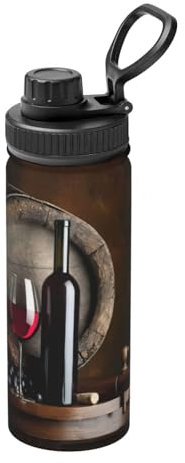 Bouteille de vin rouge en verre pour camping, randonnée, bouteille d'eau d'extérieur en acier inoxydable, double paroi isolée