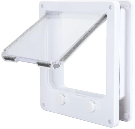 ZJchao Porta per Animali Domestici, Porta di Ingresso e Uscita per Animali Domestici Doppio Interruttore Rotante Facile da Pulire Costruzione Robusta per Gatti e Cani per Finestra e Parete (M)