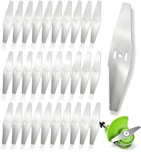 cddcwz 30 piezas de cuchillas para recortadora de césped | de repuesto para cortadora de césped, cuchillas de repuesto de metal para desbrozadora, juego de cuchillas de metal de 150 mm