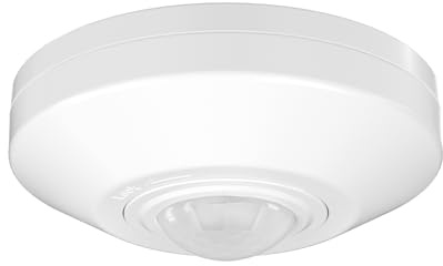 RAYZEEK 12V 24V Low Voltage Ceiling Sensor Pir Occupancy Motion Detector, 360 Degree Field of View High Sensitive Motion Sensor,10A,Commercial/Residential,Up to 1600 sq.ft,PC Fireproof