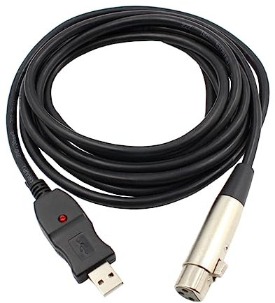 BAZEITFLOW Cable USB Xlr para Grabación de Audio Adaptador de Micrófono Profesional Compatible con Guitarra y Otros Dispositivos Xlr para Karaoke y Grabaciones Computadora
