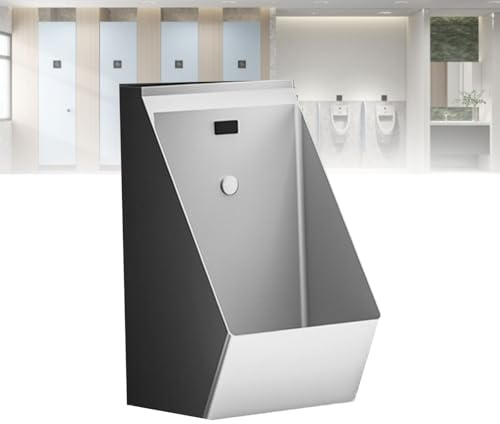 Urinario automático sin contacto de acero inoxidable 304, sistema de descarga de inducción montado en la pared para uso comercial higiénico en bares, hoteles y baños públicos