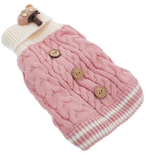 Kisangel Warmer Haustierpullover für Katzen aus Bequemem Stoff mit Niedlichem Design und Einfachem und Ausziehen für Winter und Party