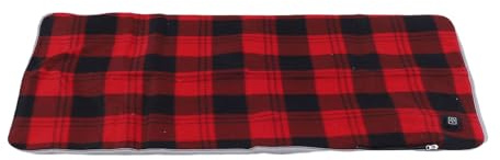 ASHATA Heizkissen für Rücken, Nacken, Schulter und Beine, Elektrische Heizkissen, Flanell, USB-betrieben, 3 Temperatureinstellungen, für Bürostuhl, Auto, Zuhause, Outdoor, Rot