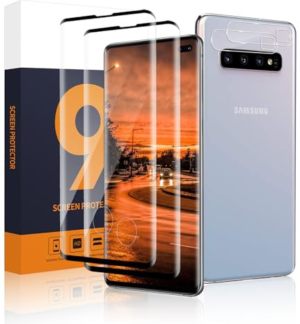 Carantee 2+2 Stück Schutzfolie für Panzerglas für Samsung Galaxy S10 Plus 5G, 3D-Volle Bedeckung 100% Touchgenauigkeit Ultra-Klar 9H Härte Frei von Kratzern Samsung S10 Plus Displayschutzfolie
