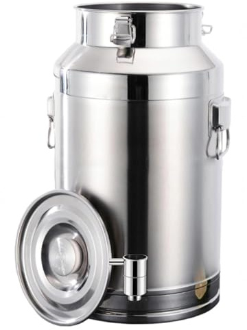 Bidon Alimentaire 20l Avec Robinet Inox Bidon a Lait Ancien De Transport De Lait De Ferme Bidon De Baratte,capacity-100Liters