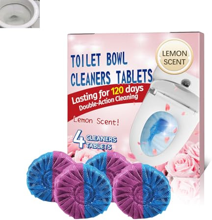 Pastilles Nettoyantes Pour Toilettes,Pastille Toilette WC,Avec Parfum Frais,Pour Réservoir De Chasse D'eau Et Cuvette De Toilettes,4PC