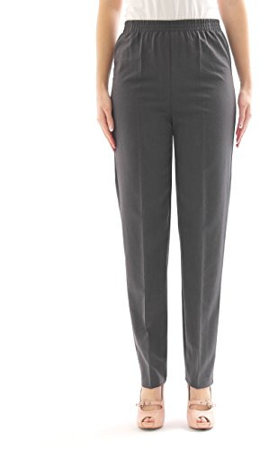 YESET Pantalon Femmes schlupfform Chaud Laine Collants Ceinture Extensible à Plis - Gris, 50(Deutschland) - 58(Italien)