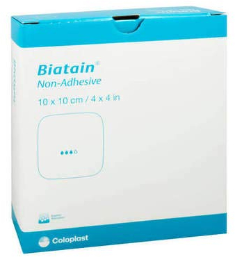 Biatain Schaumverband 10x10 cm Nicht Haftend