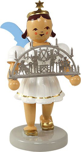 Kurzrockengel farbig mit Schwibbogen - 6,6cm