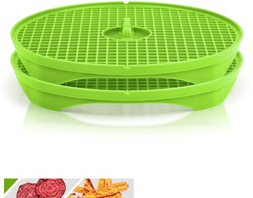 Börner Crispymaker (2er Set/Grün) • Chips Macher für die Mikrowelle • Chip Maker für kalorienarme Chips ohne Fett • Frische Chips selber machen • Kartoffelchips & Gemüsechips Maker