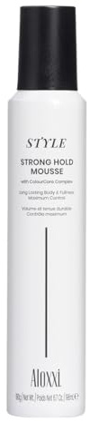 ALOXXI Strong Hold Mousse Volumizing Foam for Long-Lasting Fullness and Humidity Protection, 6.7 Oz