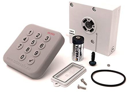 BURG Zahlenschloss Keypad Outdoor IP54 - elektronisches Codeschloss mit PIN-Code (Batteriebetrieb, wetterfestes Outdoor-Schloss für Außenbereich)