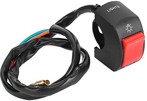 Interruptor Universal de Manillar para Faro de Motocicleta, 7/8 Pulgadas, Control de Encendido/Apagado, Luz Antiniebla e Intermitente, Rojo