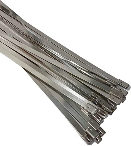 Sujetacables de acero inoxidable, Sujetacables con cremallera SS304, Sujetacables de metal, Envoltura de escape, 4.6x300mm x50