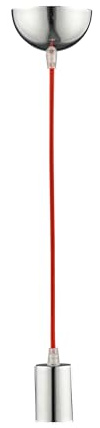 Mextronic Schnurpendel/Lampenaufhängung mit Textilkabel rot (E27) 150 cm