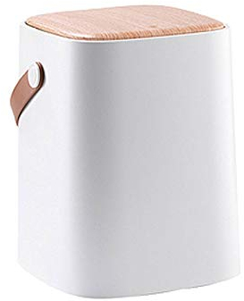 Poubelle Rectangle en plastique Petite Poubelle Poubelle avec couvercle Poubelle Container Bin for salles de bains, salles d'eau, cuisines, bureaux à domicile, les chambres d'enfants Poubelle de Cuisi