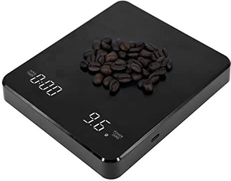 Balance de Cuisine Numérique BestAlice, 3 Kg/0,1 G Balance Alimentaire Multifonction Très Précise avec Minuterie, Balance à Café électronique Rechargeable par USB pour la Cuisine à Domicile