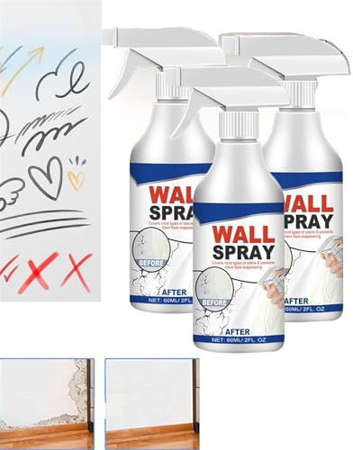 Vielseitige Wandreparaturfarbe, Wandsprühfarbe, Wasserbasis, weiße Peeling, deckt Fleckversiegelung Deckenfarbe, Fleckenentferner für Wand, Decke, Wand, Risse Reparatur (3 Stück)