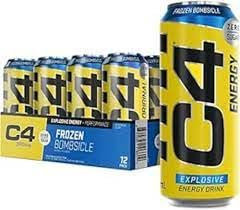 C4 Energy Drink Frozen Bombsicle 500ml x 12 | Explosive Energy | Icing Flavour Brust | Sugar and Calorie Free | 200mg Caffeine Per Can | Energy Anytime, Anywhere | Fuel Your Day