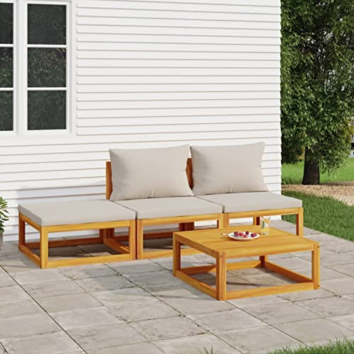 Festnight Gartenlounge Outdoor Klein Gartenmöbel Set Holz Balkon Lounge Sofa Outdoor Balkonmöbel Kleiner Balkon Gartensofa Lounge Sofa Sitzbank Garten Sitzgruppe Loungemöbel