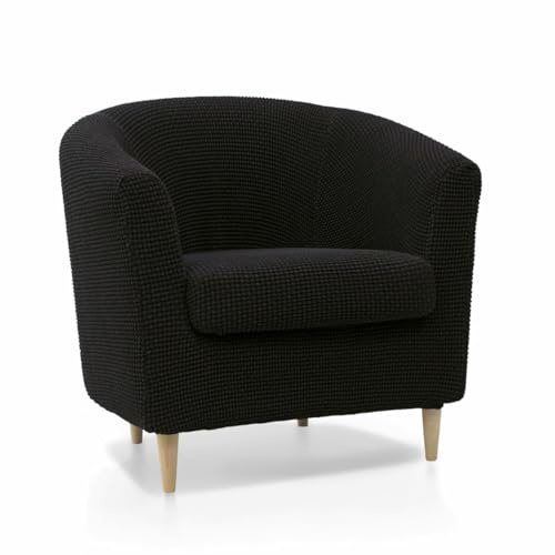 SOFASKINS® Sofabezug, super elastisch, Sofabezug, atmungsaktiv und langlebig, einfach anzubringen, Maße 60-90 cm, Schwarz