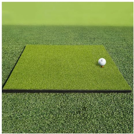 pujindu Golf Practice Mat, Artificial Turf Mat, Portable Personal Practice Pads Swing Ball Carpets for Golfer Indoor Outdoor Garden Backyard(Green-20mm,1x1.5m)