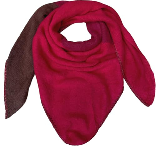 FASHION YOU WANT XXL Schal flauschig schal-tuch damen dicker dreieckstuch groß Wolle 3 FARBIG Farben kuschelig