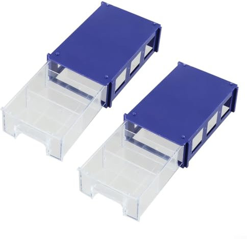 Conserva e organizza in modo efficiente hardware, artigianato e forniture di cucito con questa cassetta degli attrezzi in plastica (2 pezzi trasparenti)