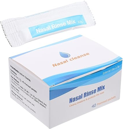FRCOLOR 40paquetes Sal Para Enjuague Nasal Sal Para Lavado Nasal Solución Salina Para Adultos y Paquetes De Enjuague Para Uso Diario