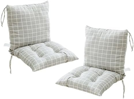 ZGantrix 2er Set Niedriglehner Auflagen Set Stuhlauflage 40 * 80cm Sitzkissen Niederlehner Gartenstühle Sitzauflagen Stuhlkissen Abnehmbarem Rückenlehne Auflage40*80CM(2 Pieces) J