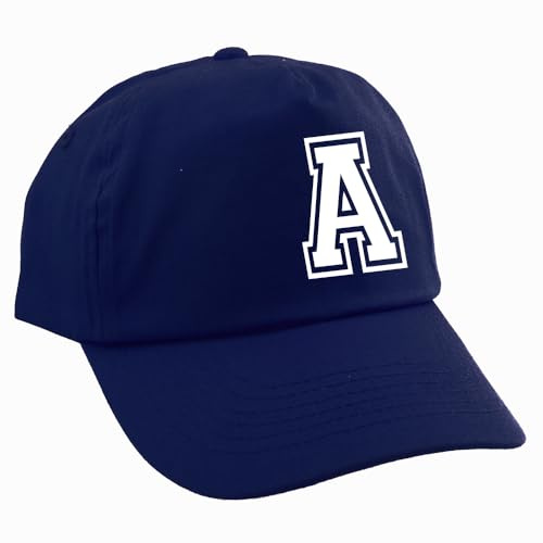 Elefantasie Personalisierte Cap für Kinder Baseball Kappe mit Anfangsbuchstabe Großbuchstabe Bedruckt für Jungen und Mädchen