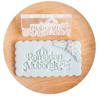 Eid Festival Biscuit Mold Ramadans Cookie Stamp Acrylic Baking Cake Tool Kitchen Accessories