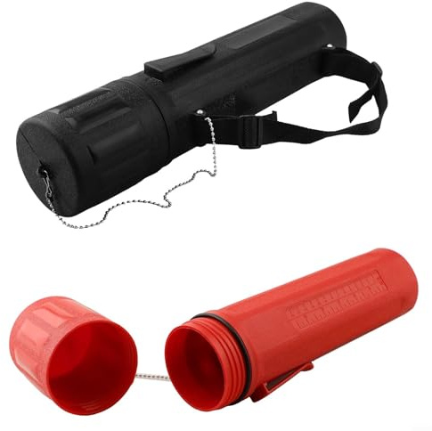 HomeVortex Lot de 2 tubes de rangement pour tige de soudage - Support d'électrode MMA - Capacité de 4,5 kg - Protection contre l'humidité - Échelle de mesure - Clip de transport - 350 mm de long