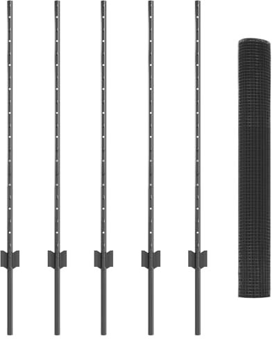 vidaXL Clôture avec poteaux Gris 1 x 10 m Acier, Clôture extérieure Durable pour Jardin et terrasse, barrière Personnalisable, Panneaux résistants aux intempéries