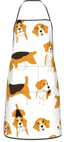 Apron Cani Carini Unisex Grembiuli Con 2 Tasche Grembiule Per Bar Grigliata Giardinaggio