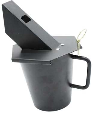 Milageto Tropffetteimer, verbessertes Grillzubehör, 1,6 Zoll breites Vierkantrohr, 45° geneigter Grilleimer aus Metall mit Deckel und Griff