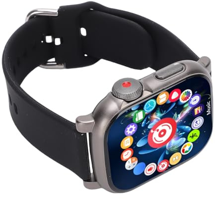 YUEHISY Lettore Mp3 Indossabile con Lettore Musicale Bluetooth 5.4 e Touch Screen 2.01 Pollici con Band da Polso, Altoparlante Incorporato, Registratore Vocale, per la Palestra, Viaggi (64G)