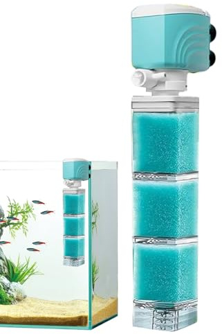 Tewzafiya Aquarium Pumpe | Wasserzirkulationspumpe für Aquarien mit Filter | Filtersystem Strömungspumpe Für Anfänger Zucht Meeresschrimps Aquaristik Hobby Büro