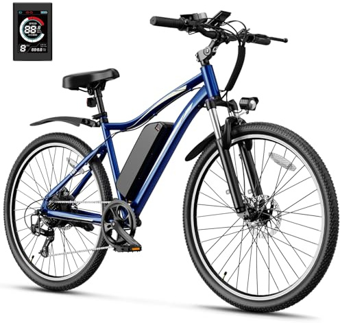 Heybike YM1 Electric Bike for Adults, 28mph Electric Mountain Bike, 1200W Peak Motor, up to 50Miles, 480WH Removable Battery Ebike, 27.5 Tires, 7-Speed & Front Suspension