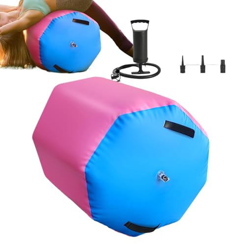 Air-Roller, Gymnastik-Barrel, rutschfester, weicher Trainer, Rückenbeuger, Tumbling-Trainer, für Training, Heimübungen, drinnen und draußen, Yoga, Fitness, Fitnessstudio