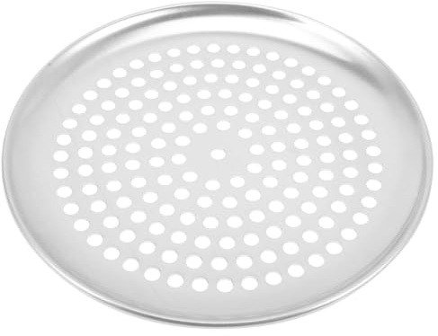 TOYANDONA Rundes Pizzablech Gelocht aus Edelstahl 23cm Lochdurchmesser Backofen Zubehör für Knusprige Pizza im Holzofen und Elektrobackofen