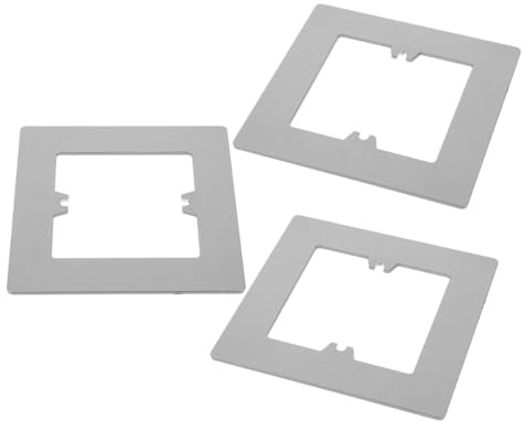 SILENRADAWN 3 Piezas de Placas Decorativas para Enchufes y Interruptores de Pared, Tapa de Orificio Gris Pc, Cubiertas de Luz Decorativas Resistentes Decoloración, para Reparación