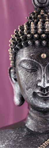 1art1 Budismo Estatua Buda Rosa, 1 Parte Fotomural Autoadhesivo 240x75 cm