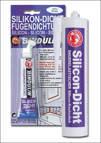 Bindulin Silikon-Dicht Fugendichtung, Wasserfest, Paste, Beige, 310 ml