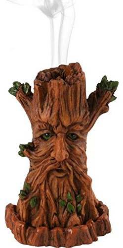 Brown Tree Man Design Incense Cone Holder - 12cm x 7.5cm (1 Pc) - Eye-catching Design - Perfect for Home & Office